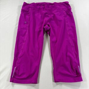 Athleta Pink/Purple Be Free Knicker Activewear,‎ Yoga, Workout, Pockets, Large